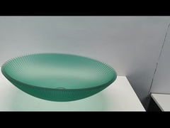 500*360*155mm gehärtetes Glas Waschbecken mit 45mm Abflussloch