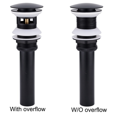 Knall herauf Wasser-Messing-Abfall-Abfluss-Pumpen-Hahn-Wannen-Becken-Waschbecken Matt Black Finish