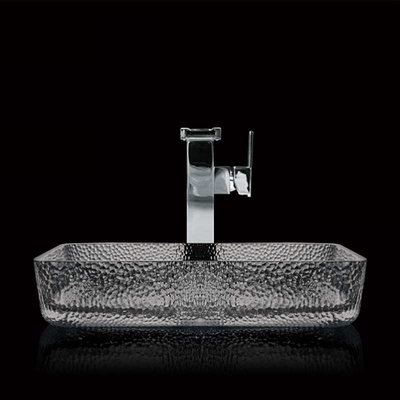 Rauchiges Grey Rectangular Vessel Sinks Wash-Schüssel-Badezimmer glattes 105mm