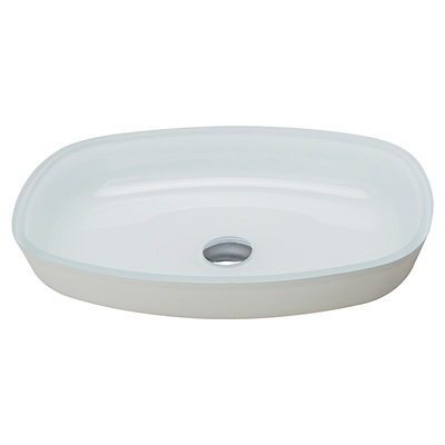 Hohe glatte weiße ausgeglichene Badezimmer-Waschbecken-Melone formen Countertop-Becken-Wannen