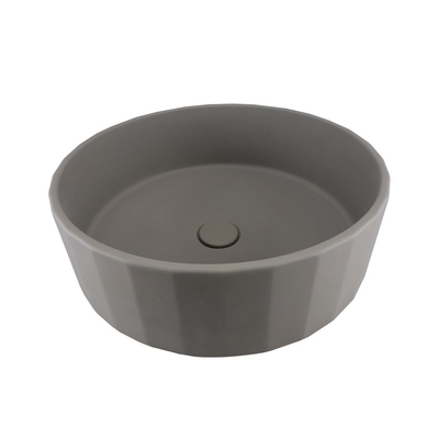 Taupe Clay 17' Moderne mittelgroße Waschbecken für Privathaushalte