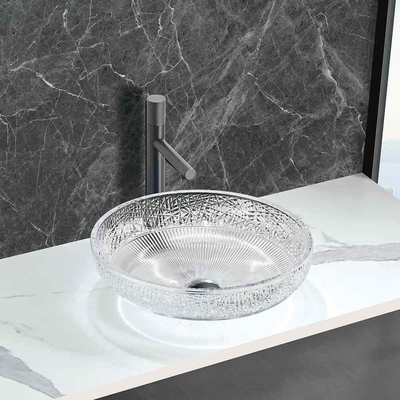 12 mm Dicke Glatte Veredelung Glasbehälter Becken Kristallklar