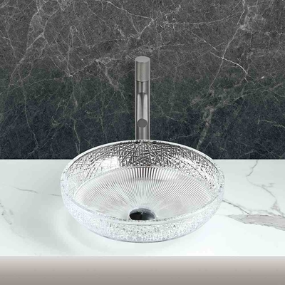 400*400*130mm 1 Loch Glasbehälter Becken Moderne Entwässerung Standortzentrum
