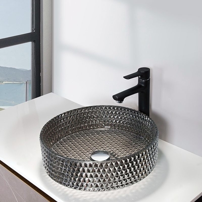 Chromierte End-Crystal Sink Bowl Elegant Bathroom-Eitelkeit Countertop-Wanne