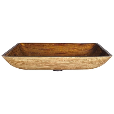 Das 22 Zoll-milderte dunkelbraune Badezimmer-Wanne 12mm das Glas, das mit einem glatten Schiff-Hahn rechteckig ist