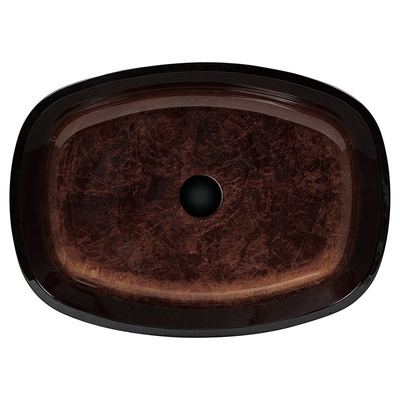 Moderner Entwurfs-Weinlese-Handwaschbecken großer rechteckiger Countertop grobes Brown