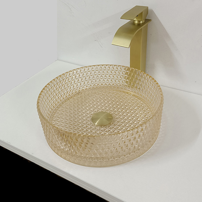 Champagne Glass Vanity Sink Bowl-Zylinder-Badezimmer Crystal Diamond Art