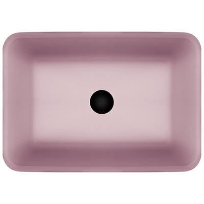 Rosa Badezimmer Countertop-Becken-rechteckiges ausgeglichenes Glas saurer Matt