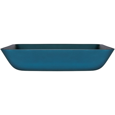 Abgehärtetes blaue Glasschüssel-Wannen-blaues Rechteck über entgegengesetzt 460mm Länge