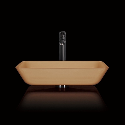 Rechteckige oben genannte Gegenbadezimmer-Wanne rollt Brown-Glasschiff schmackhafter saurer Matt