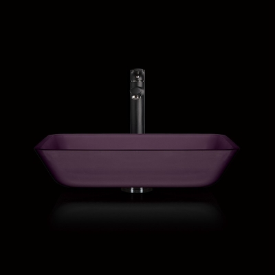 Rechteckige Schiff-Badezimmer-Wanne saures Matt Purple Glass Countertop