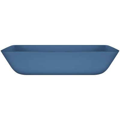 Handgemachte Hartglas-Wanne Matt Vessel Light Blue Vanity rechteckig