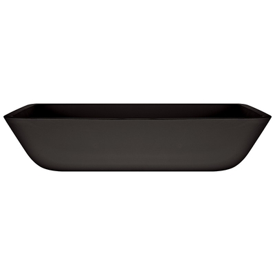 Saures Schwarz-Gegenspitzenbecken Matt Tempered Glass Sink Dark-Grau-20inch rechteckig