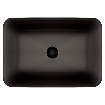 Saures Schwarz-Gegenspitzenbecken Matt Tempered Glass Sink Dark-Grau-20inch rechteckig