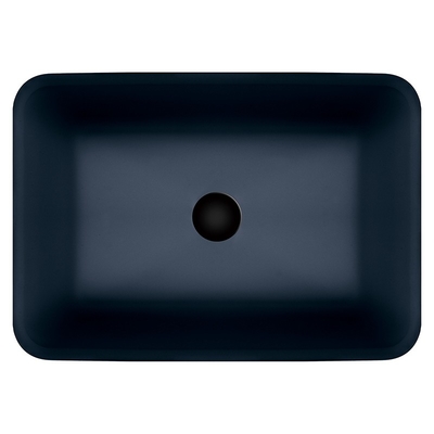 Ausgeglichenes schwarzes Farbglaswaschbecken 12mm saures Matt Counter Top Bowl Sink