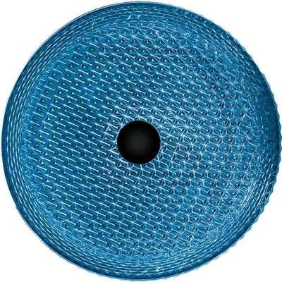 Galvanisiertes blaues modernes Glaswaschbecken, blaue Glasschiff-Wanne