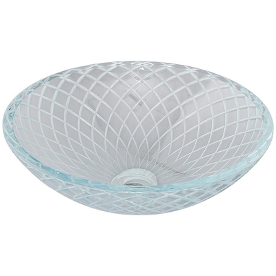 145mm Glasbadezimmer-Eitelkeits-Wannen-kleiner flacher Schiff CNC-Stich transparent