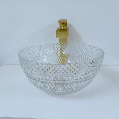 Tiefes angehobenes Schüssel-Badezimmer sinkt Schiff Crystal Clear Washing