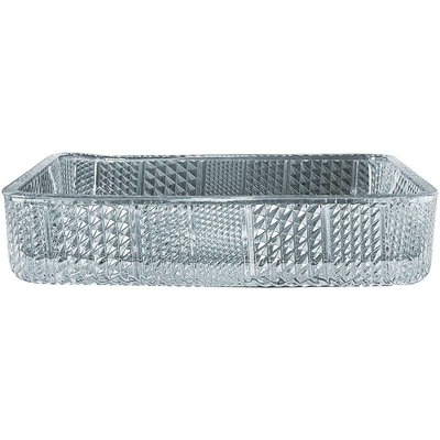Kristallklare Rechtecksplatte Waschbecken Badezimmer 460mm 330mm 105mm Handwasch
