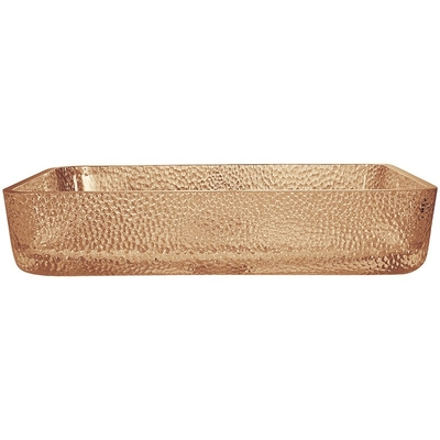 Helles Tee-Toiletten-Handwaschbecken Crystal Vessel Rectangular Bathroom Sink