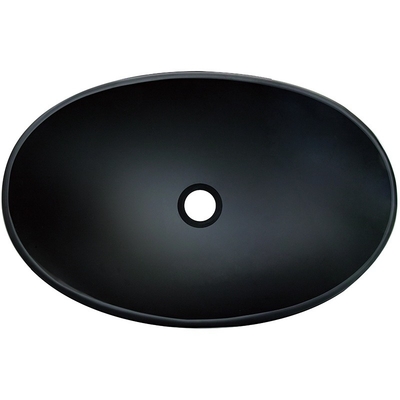 Barren formen Säure Matt Black Vanity Basin Bathroom 540mm, die Länge einfaches Glassauberes milderte