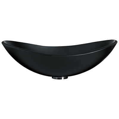 Barren formen Säure Matt Black Vanity Basin Bathroom 540mm, die Länge einfaches Glassauberes milderte