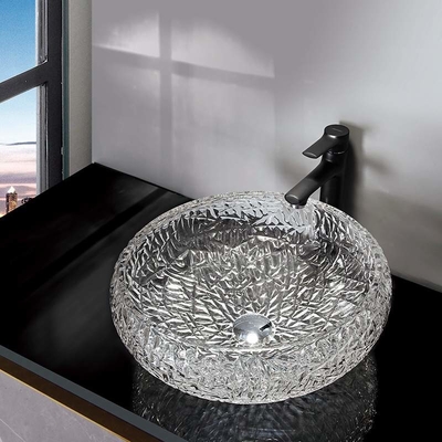 Kugelform-Runden-Schüssel-Badezimmer-Wannen-Schiff 170mm Crystal Clear Countertop Mounted
