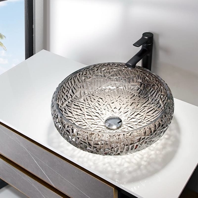 Chromierte dekorative Badezimmer-Wanne rollt Kugelform ringsum silberne Glasschiff-Wanne