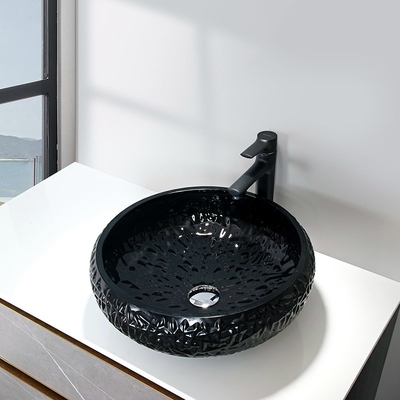440mm Höhen-schwarze Badezimmer-Schiff-Wanne ringsum lackierten Außen-Crystal Ball Shape