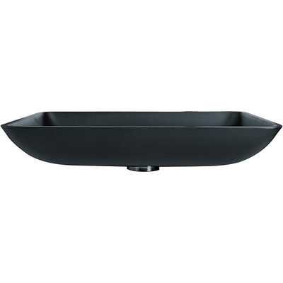 Saure Matt Bathroom Wash Basins Black-Runden-ausgeglichene Glasschiff-Wanne