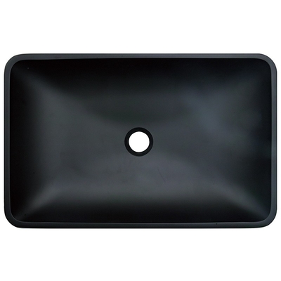 Saure Matt Bathroom Wash Basins Black-Runden-ausgeglichene Glasschiff-Wanne