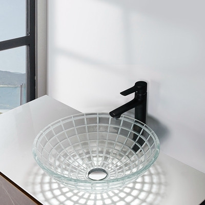 Ausgeglichene Glaslänge der Waschbecken-Schüssel-420mm ringsum Glasschiff-Eitelkeits-Wanne