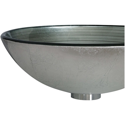 Silber milderte Glaswannen-Schiff bürstete Linie mit Folie 420 * 420 * 145mm