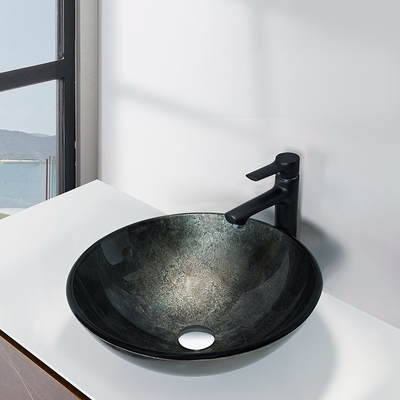 Runde einzelne Schüssel-Badezimmer-Wanne mit Folie klassischem Countertop-Eitelkeits-Becken