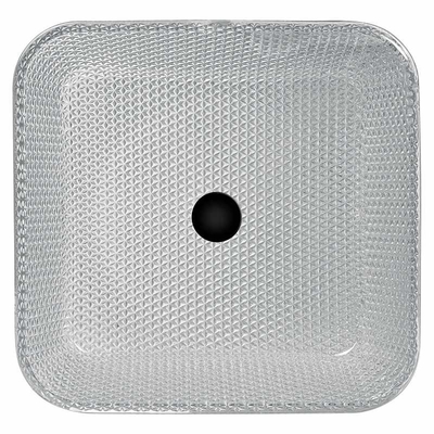 400mm Länge Countertop-Eitelkeit sinkt Crystal Clear Glass Vessel Diamond-Quadrat
