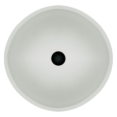 Weiß milderte Glasbecken-Schüssel tiefe Höhen-Runde der Countertop-380mm Längen-132mm