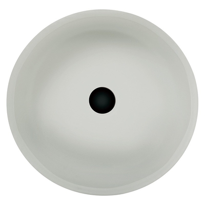 Längen-strukturierte runde weiße Schiff-Wanne der 110mm Höhen-Glasbecken-Schüssel-420mm