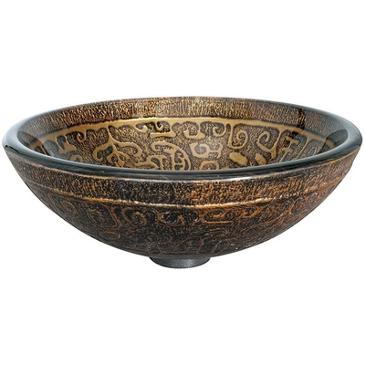 Brown milderte Glaswannen-Eitelkeit ringsum 45mm 12mm Badezimmer Countertop