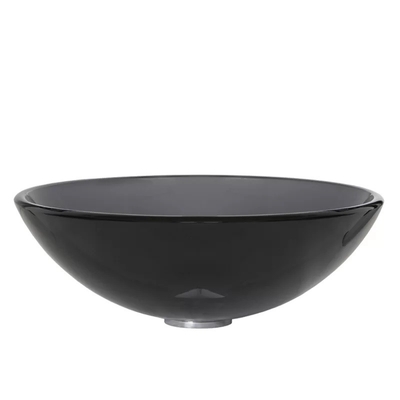Kreiscountertop-Waschbecken-handgemachtes ausgeglichenes Glas Gray Vessel Bathroom Sink