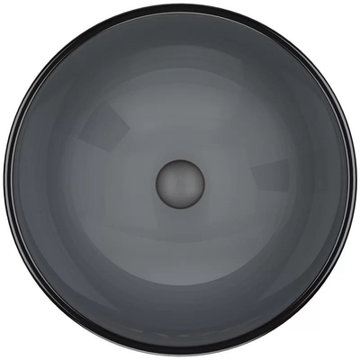 Kreiscountertop-Waschbecken-handgemachtes ausgeglichenes Glas Gray Vessel Bathroom Sink