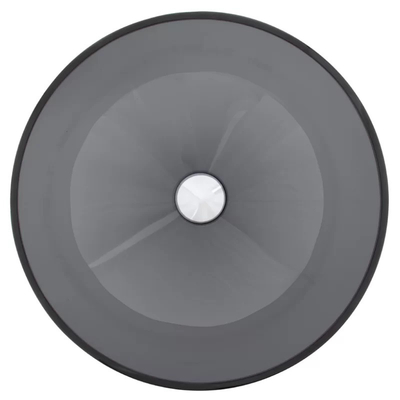 Kreiscountertop-Waschbecken-handgemachtes ausgeglichenes Glas Gray Vessel Bathroom Sink
