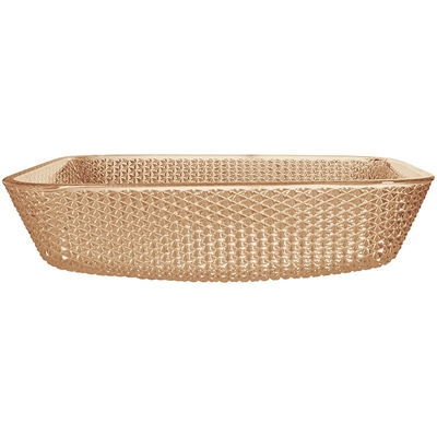 105mm Höhen-lackierte moderne Handwäsche-Wanne Licht-Tee-Farbquadrat-Gegenspitzenbecken