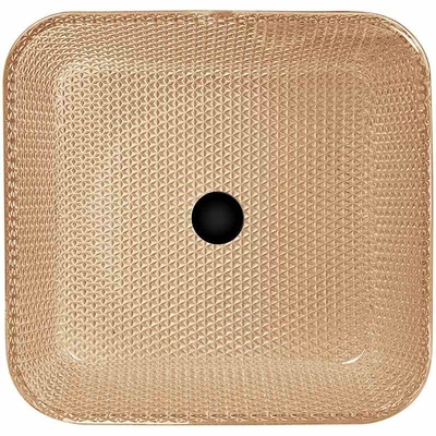 105mm Höhen-lackierte moderne Handwäsche-Wanne Licht-Tee-Farbquadrat-Gegenspitzenbecken