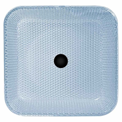 Wasser-blaues quadratisches Schiff-Badezimmer-Wannen-Glas Crystal Hand Wash