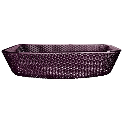 Glatte Countertop-Eitelkeit sinkt Quadrat-Glasbadezimmer-Wannen Diamond Purple Crystals 12mm