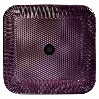 Glatte Countertop-Eitelkeit sinkt Quadrat-Glasbadezimmer-Wannen Diamond Purple Crystals 12mm
