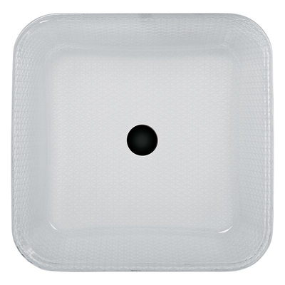 12mm Countertop-Eitelkeit sinkt beständiges Weiß Crystal Square Vessel Bathroom Scratchs