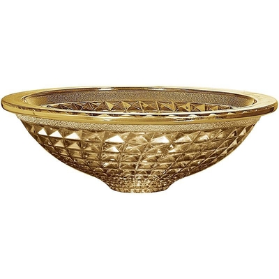 Chromierte Klarglas-Schüssel-Wannen-goldene Wäsche-Hand moderner Crystal Bathroom Vanity