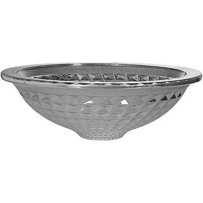 Silberner Trichter formte Crystal Wash Basins Chromed Etched-Glasschiff-Wannen