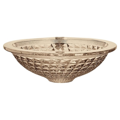 Champagne Crystal Wash Basins Circular Wash-Handhauptbadezimmer-Trichter-Form